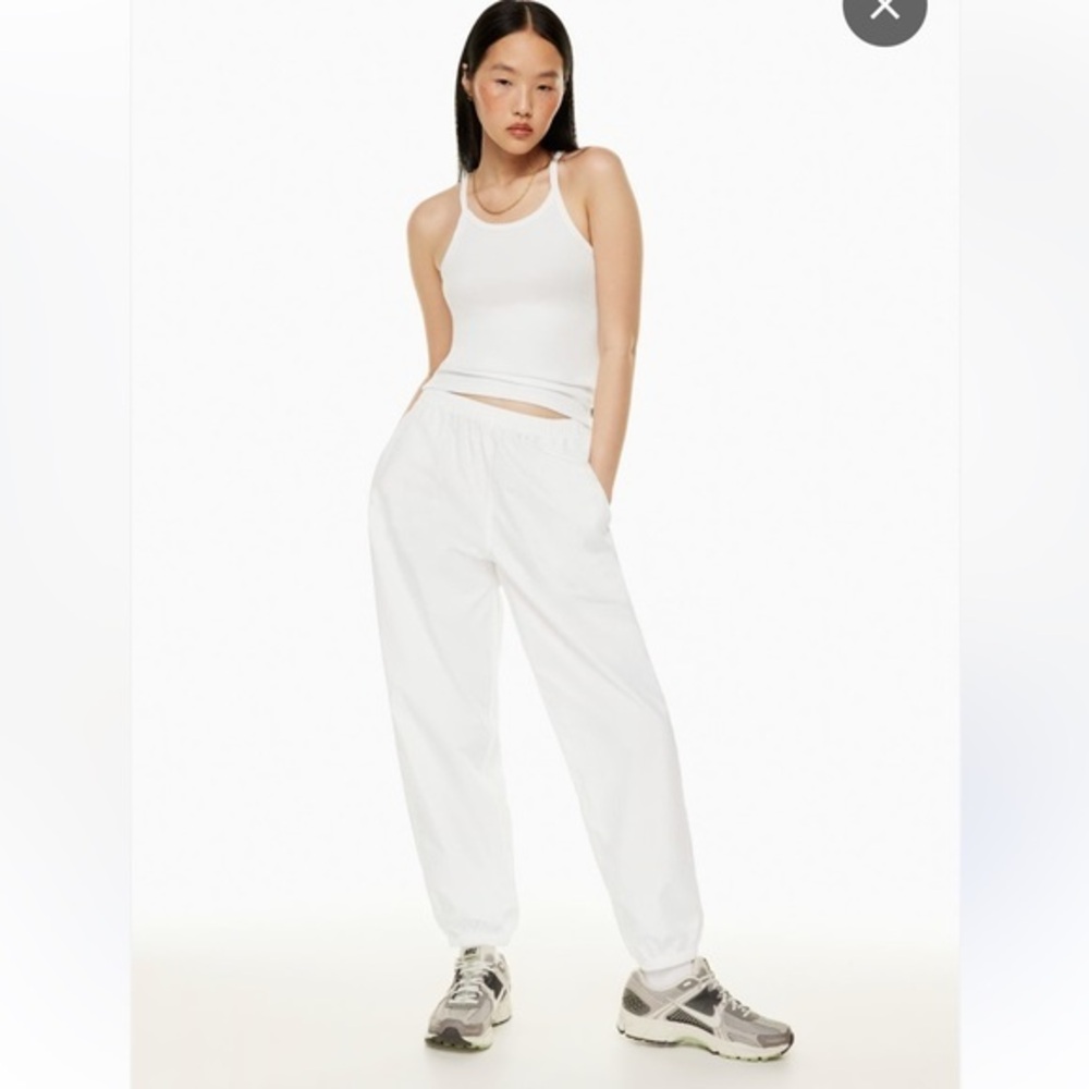 Wilfred Free Cream Elastic Waist High Rise Relaxed Fit Pants Size Extra Small